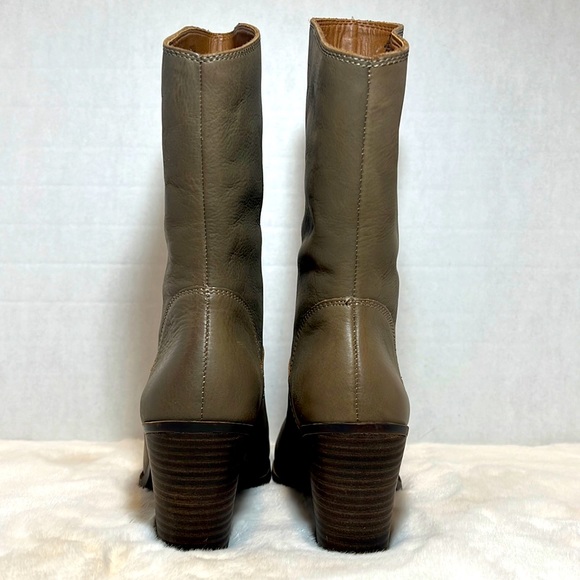 Lucky Brand Embrleigh Women’s Midcalf Boot with stacked heel, taupe, size 7.5 - Picture 6 of 17